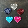 Médaillon contenant à dragées en plexiglas - Mariage Coeur