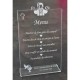 Menu en plexiglas