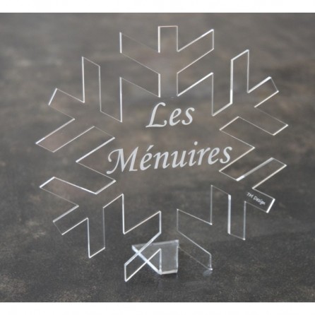 Marque-table en plexiglas