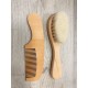 LOT BROSSE ET PEIGNE EN BOIS BÉBÉ NAISSANCE PERSONNALISÉ AVEC PRÉNOM DE L'ENFANT