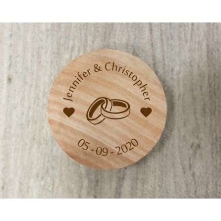 DÉCAPSULEUR OUVRE BOUTEILLES EN BOIS PERSONNALISÉ CADEAU INVITÉ - MARIAGE M10