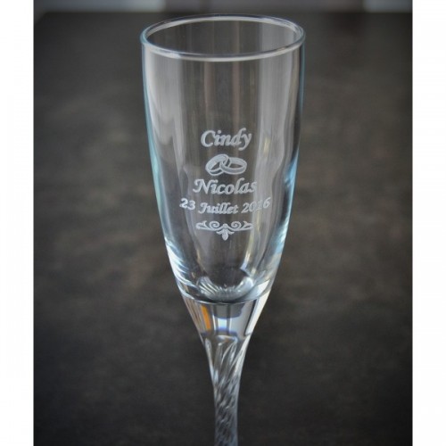 FLÛTE À CHAMPAGNE PERSONNALISée ÉLÉGANCE - MARIAGE ALLIANCES