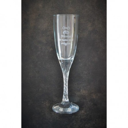 FLÛTE À CHAMPAGNE PERSONNALISée ÉLÉGANCE - MARIAGE ALLIANCES